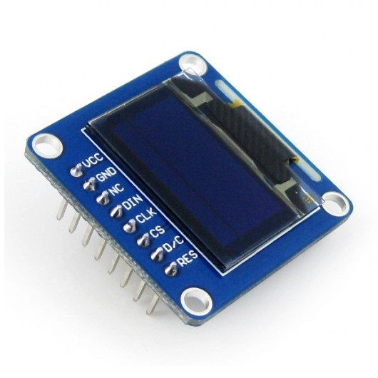 Waveshare 128x64 Oled Vertical Headers 0.96" OLED Screen 128x64 Character