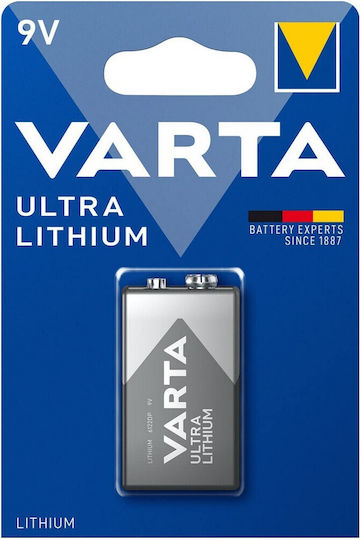 Varta Ultra Μπαταρία Λιθίου 9V Για Ανιχνευτές Καπνού & Συστήματα Ασφαλείας 1τμχ