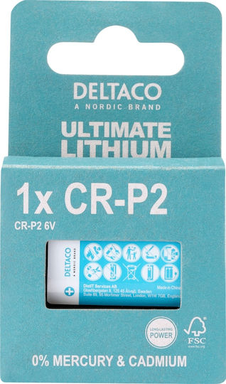 Deltaco Ultimate Μπαταρία Λιθίου CR-P2 6V Για Επαγγελματικές Κάμερες & Ηλεκτρονικές Βρύσες 1τμχ