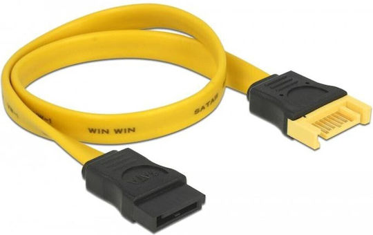 DeLock 7-Pin SATA III - 7-Pin SATA III Cable 30cm Κίτρινο (82855)