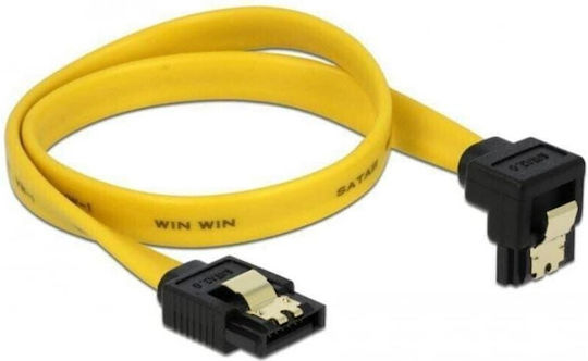 DeLock 7-Pin SATA III to 7-Pin SATA III Cable 30cm Yellow (82474)