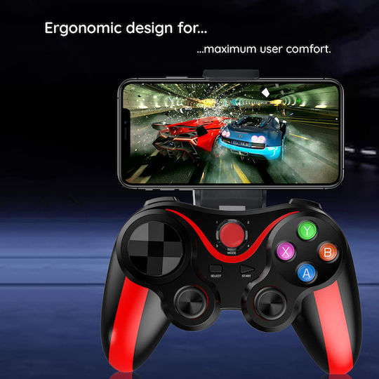 Techsuit V13 Ασύρματο Gamepad για Android / PC / PS3 / PS4 / Switch / iOS Κόκκινο