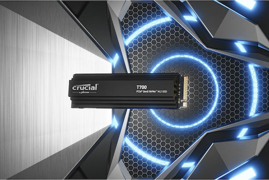 Crucial T700 SSD 1TB τύπου M.2 με σύνδεση PCI Express 5.0 και Ψύκτρα CT1000T700SSD5