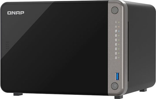 QNap NAS With 6 Hard Drive Slots For HDD/SSD And 2 Ethernet Ports TS-AI642-8G