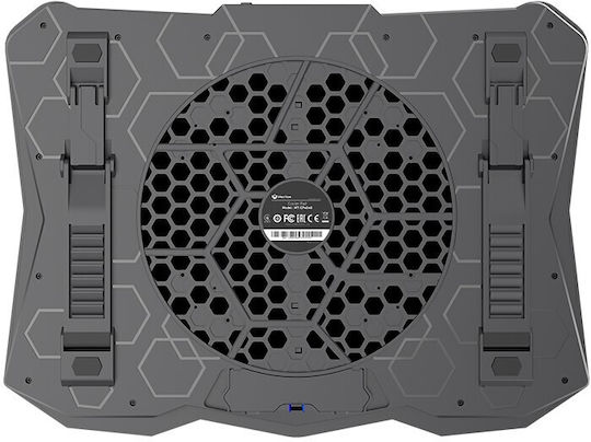 Meetion MT-CP4040 Cooling Pad για Laptop έως 17" με Φωτισμό Πολύχρωμο