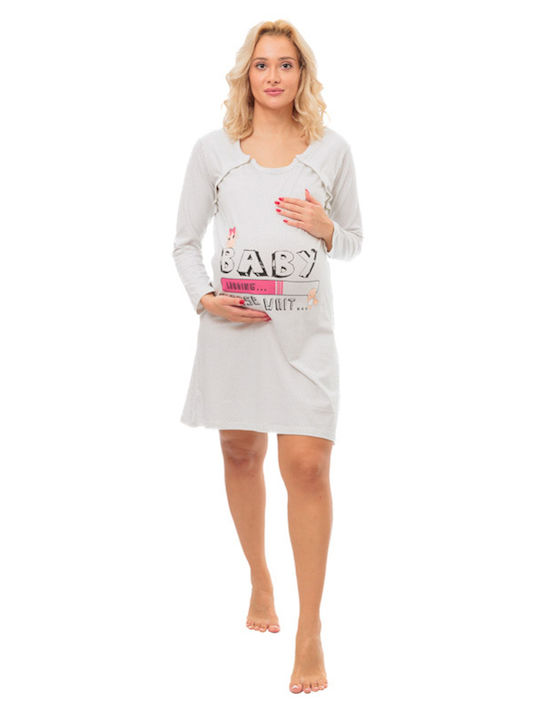 Dominant Nightgown Maternity & Nursing White