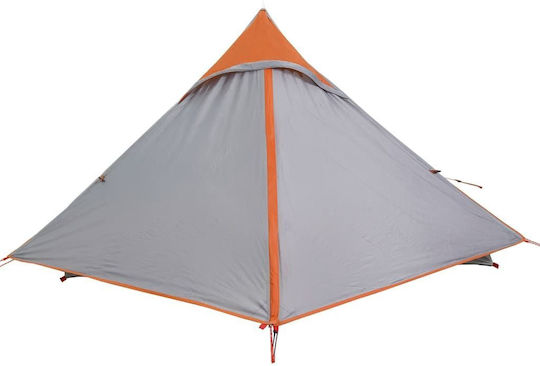 vidaXL Σκηνή Camping Γκρι για 2 Άτομα 225x136x133εκ.