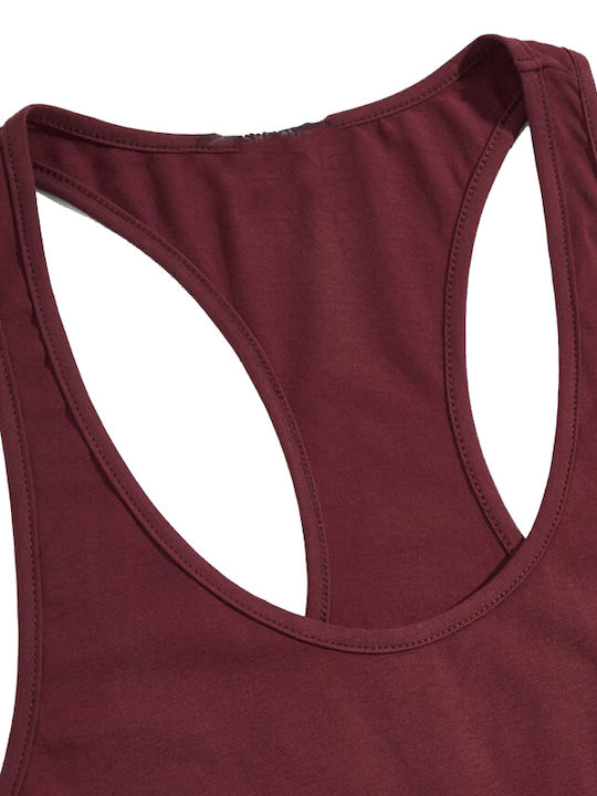 Kids Moda Bluza Sportivă pentru Bărbați Fără Mâneci Burgundy