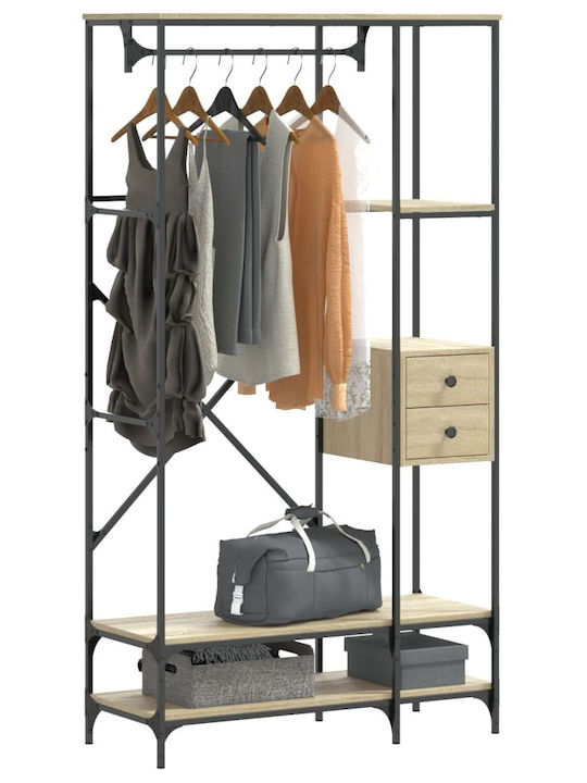 vidaXL Kleiderständer Braun 97x40x180cm