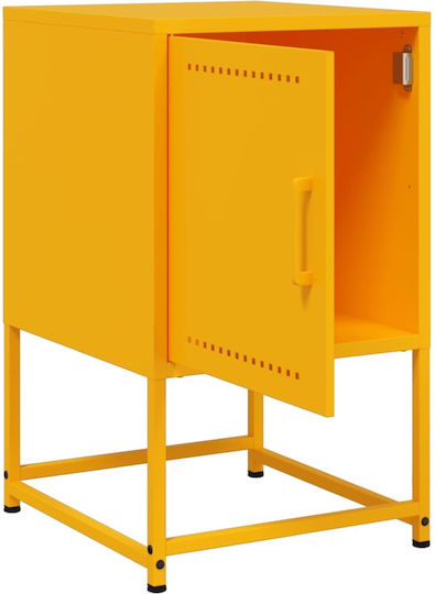 Nachttische Metall Gelb 2Stück 36x39x60.5cm