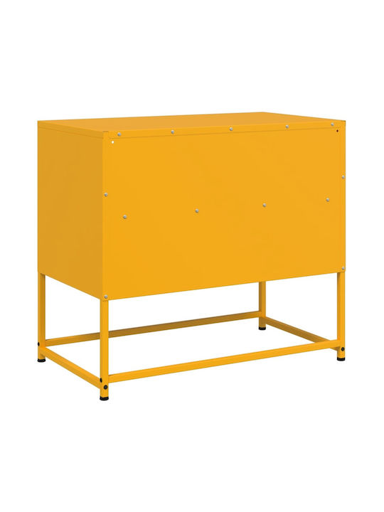 Metal TV Stand Mustard Yellow M68xD39xH60.5cm