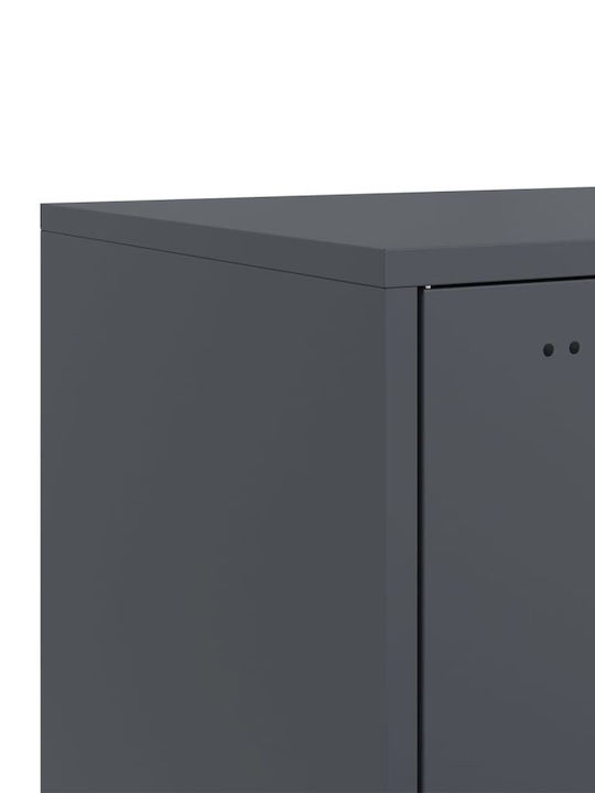 Stand TV Metalic Cu Roți Antracit L68xA39xÎ43.5cm