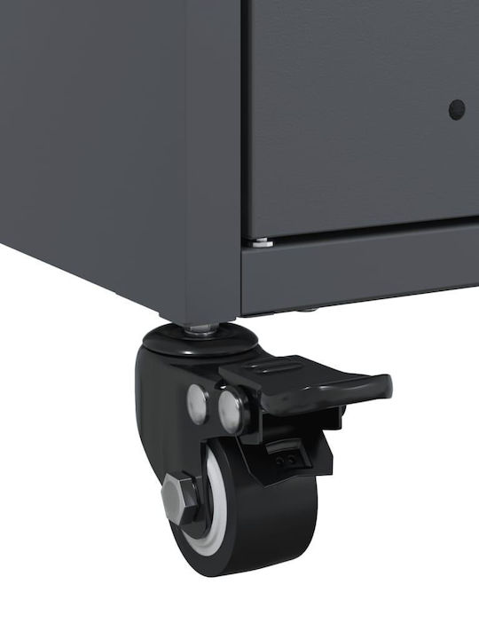 Stand TV Metalic Cu Roți Antracit L68xA39xÎ43.5cm