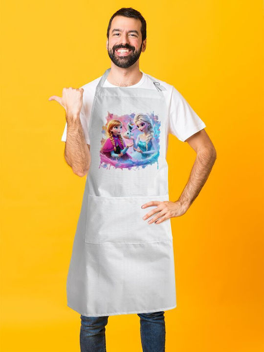 Koupakoupa Έλσα & Άννα Impermeabil Șorț de Bucătărie Albă KP_25957_apron-bbq-adult 1buc