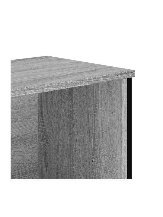 Grey Bookcase 80x31x74.5cm