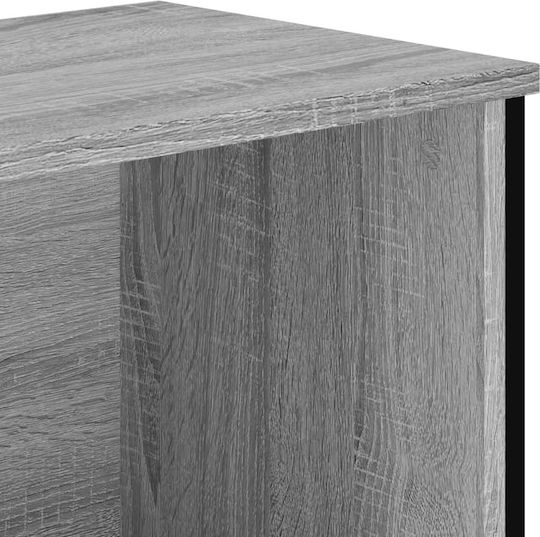Grey Bookcase 80x31x74.5cm
