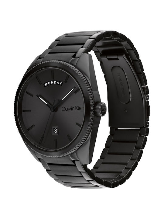 Calvin Klein Progress Ανδρικό Ρολόι 42mm Χρονογράφος Μπαταρίας με Ασημί Μεταλλικό Μπρασελέ