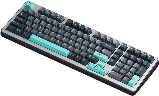 Ajazz AC100 PRO Aluminum Ασύρματο Gaming Μηχανικό Πληκτρολόγιο με KTT Hyacinth διακόπτες και RGB φωτισμό (Αγγλικό US) Γκρι