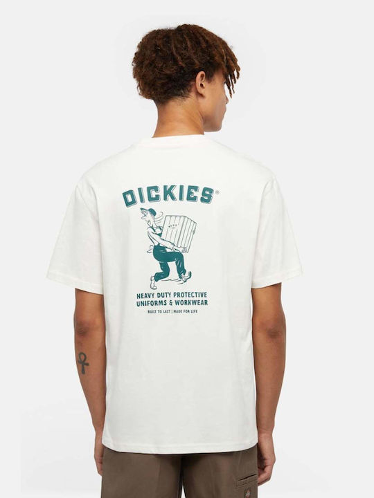 Dickies T-shirt Bărbătesc cu Mânecă Scurtă Alb