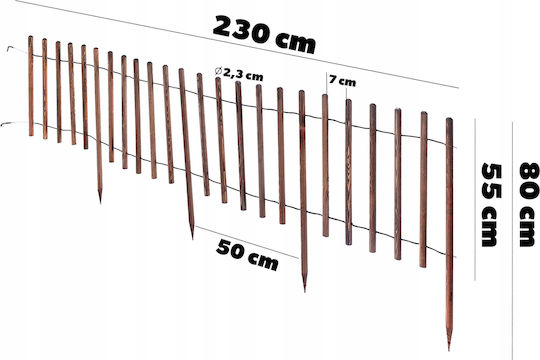 Kadax Wooden Garden Edging 230cm