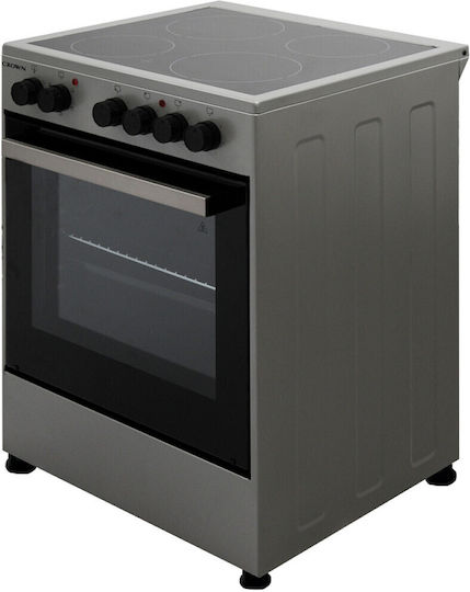 Crown Herd 65Es mit Keramikkochfeldern B57cm. Inox