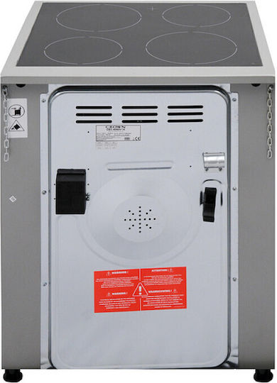 Crown Herd 65Es mit Keramikkochfeldern B57cm. Inox