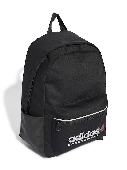 Flower Backpack Γυναικεία Τσάντα Πλάτης Μαύρη