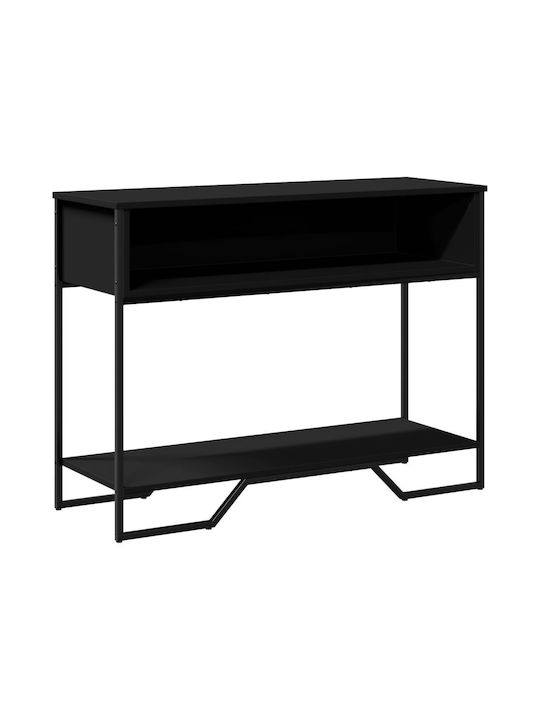 Metal Console Table Black Velvet-Black Metal L100xW35xH74.5cm