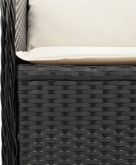 Garten- und Outdoor-Möbelsets 3 Stück Schwarz mit Kissen