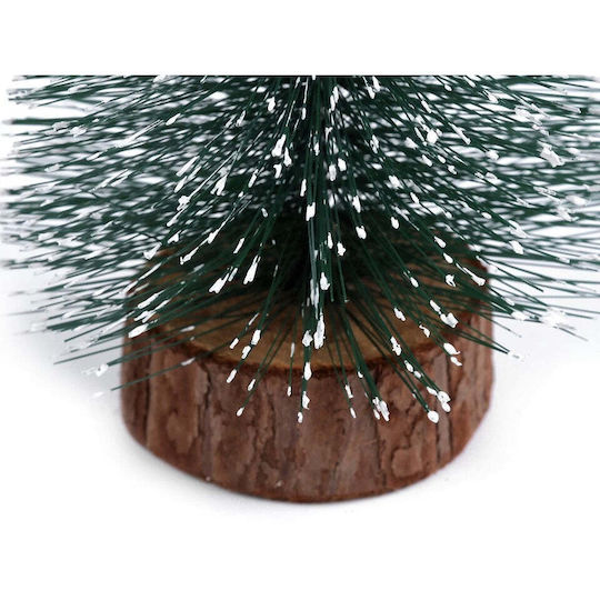 Christmas Decorative Snowy Wood Tree 30cm Green