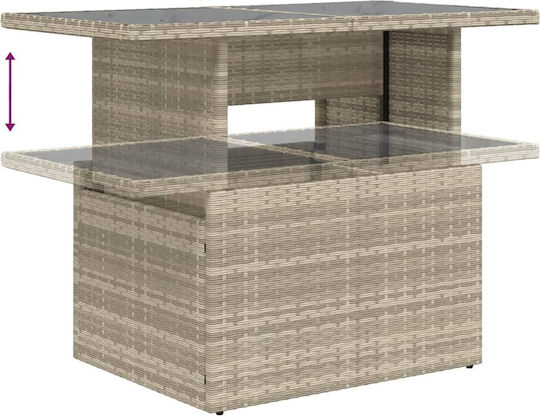 Tisch Stabil Ann. Grey 100x55x73cm