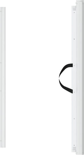 vidaXL Υφασμάτινο Διαχωριστικό Σκύλου 125x102.5εκ. Λευκό