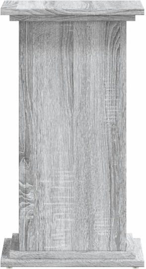 vidaXL Pflanzenständer Holz Grau 33cmx33cmx60cmcm.