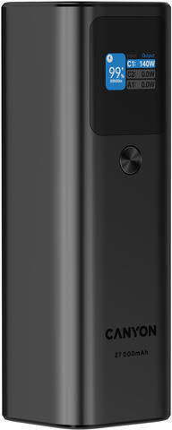 Canyon PB-2010 Power Bank 27000mAh 140W με Θύρα USB-A και 2 Θύρες USB-C Power Delivery / Quick Charge 3.0 Γκρι