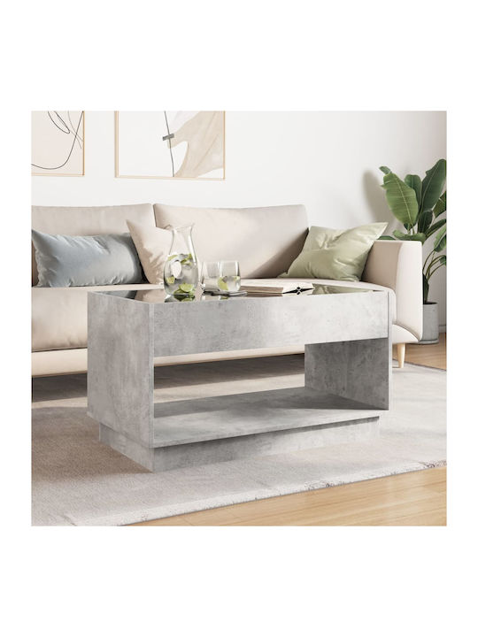 Rectangular Coffee Table Glass Grey L90xW50xH50cm