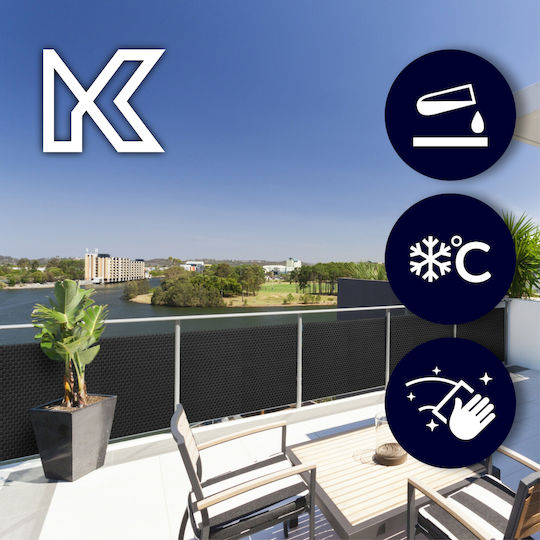Kadax Διαχωριστικό Σκίασης Μαύρο 1x1m