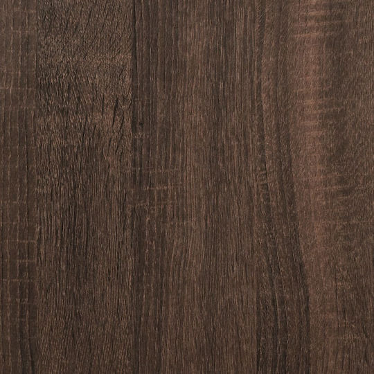 Masă Laterală Rectangulară Din Sticlă Stejar L73xL53xÎ45cm