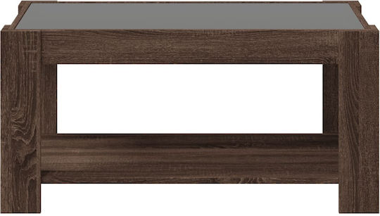 Masa Centrală Rectangulară Din Sticlă Stejar M93xL53xÎ45cm