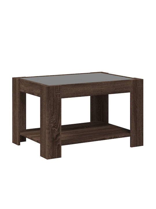 Rectangular Glass Side Table Drys M73xW53xH45cm