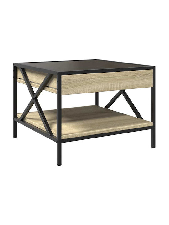Square Glass Coffee Table Brown M50xL50xH38cm