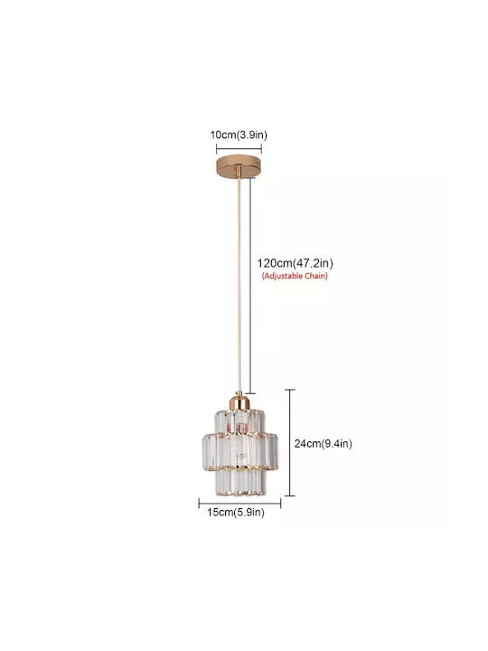 Candelabru cu Cristale Iluminat LED Design Nordic B Alb Cald