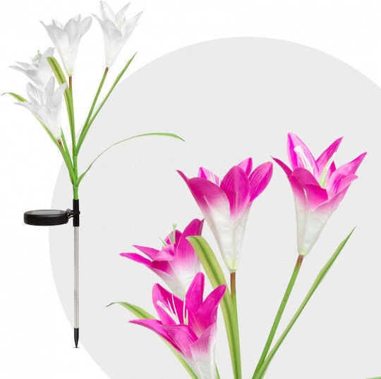 Solar Led Flower Tip Luminaire 4 Flowers 80 Cm Height Garden Flippy