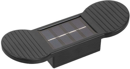 Led Flippy Solar Light Abs Polycarbonate Water Resistant IP65 2 SMD LEDs Wall Stairs 1.2V 600mAh 16 x 5.9 x 3.3 cm Warm White Light Black