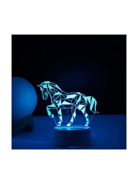 Decorative Led Lamp Flippy 3d Cal Remote Control Two Power Modes Usb Batteries 20 Cm Height Made Acrylic Material Multicolored Light White
