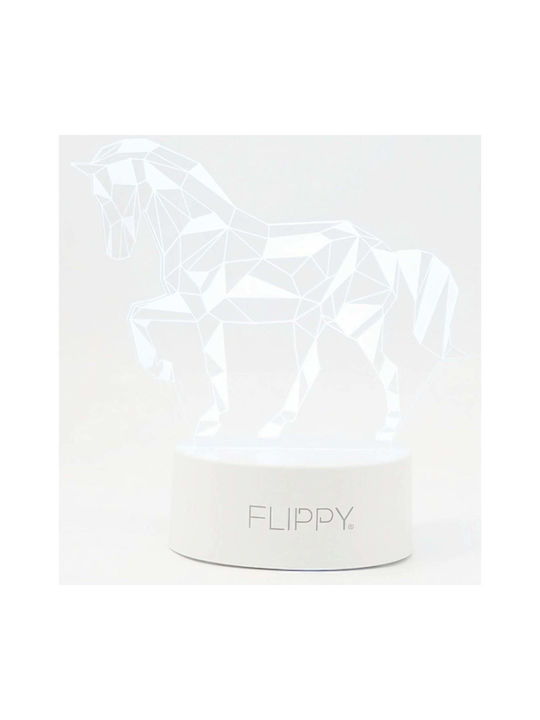 Decorative Led Lamp Flippy 3d Cal Remote Control Two Power Modes Usb Batteries 20 Cm Height Made Acrylic Material Multicolored Light White