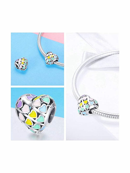 Silver Me Multicolor Heart Silver 4020