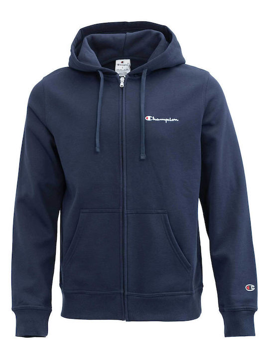 Champion Herren Sweatshirt Jacke mit Kapuze Blau