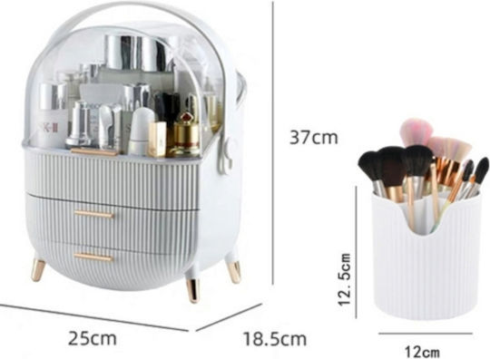 Organizator Cosmetice Cu Sertare Alb