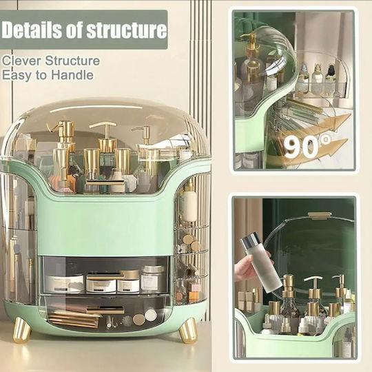 Organizator Cosmetice Cu Separatoare Verde