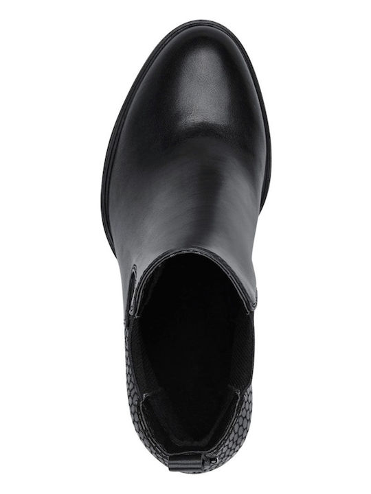 Damen Chelsea Stiefeletten mit hohem Absatz Schwarz